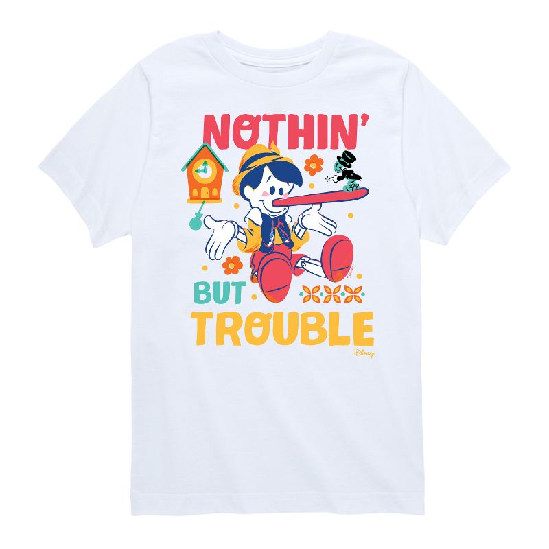 Boys' - Disney - Pinocchio Nothin But Trouble Short Sleeve Graphic T-Shirt