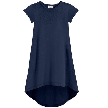 فستان ماكسي قصير الأكمام من سيتي ثريدز، مصنوع في الولايات المتحدة الأمريكية، مصنوع من قطن جيرسي ناعم للفتيات