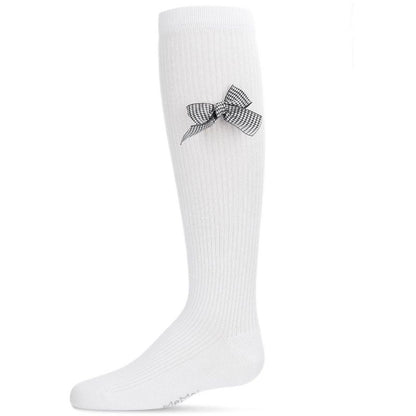 Memoi Herringbone Thin Ribbed Knee High