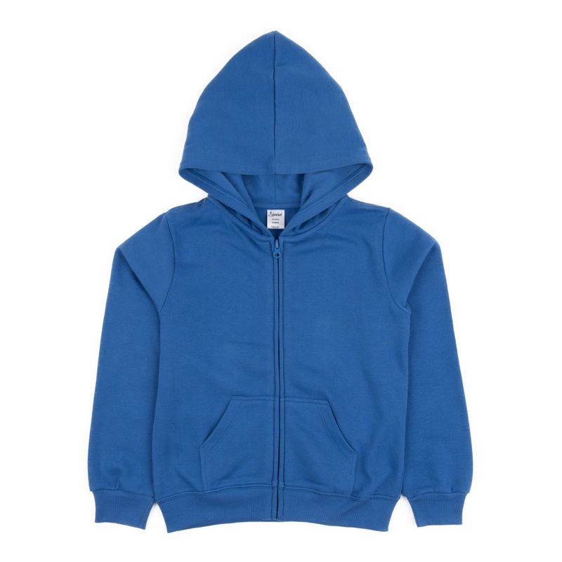 Leveret Kids Zipper Classic Solid Color Sweat Hoodie
