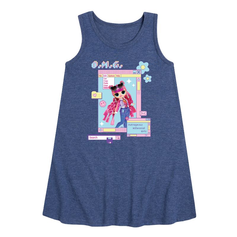 Girls' - LOL Surprise! - Outrageous Millennial Girls Graphic Sleeveless Aline Dress