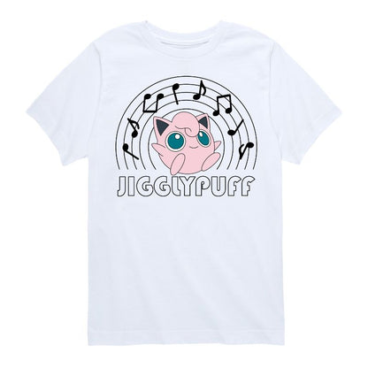 تي شيرت جرافيكي بأكمام قصيرة من Jiggypuff Music Notes للأولاد - بوكيمون