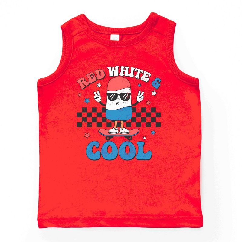 بلوزة شبابية بدون أكمام من Juniper Shop باللونين الأحمر والأبيض والبارد