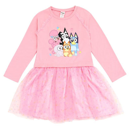 Bluey Girls French Terry Dress Little Kid to Big
