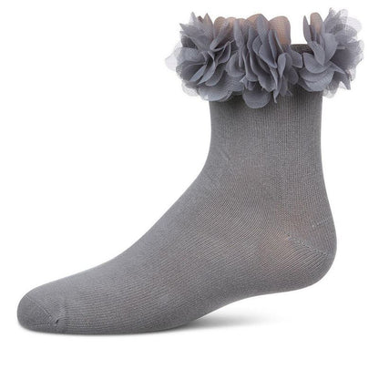 Memoi Girls' Floral Halo Cotton Anklet Socks