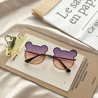 MyKids-USA Girls Colorful Lenses Cartoon Frame Shape Fashion Sunglasses