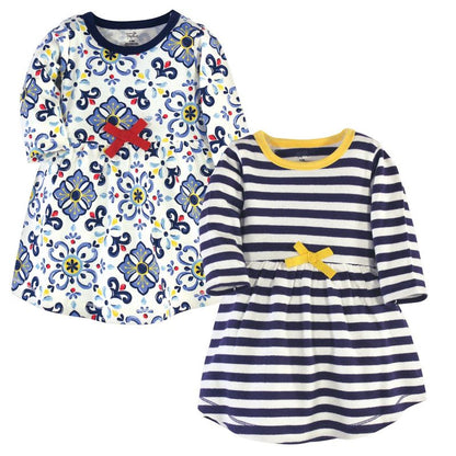 Luvable Friends Touched by Nature Long-Sleeve Dresses 2pk