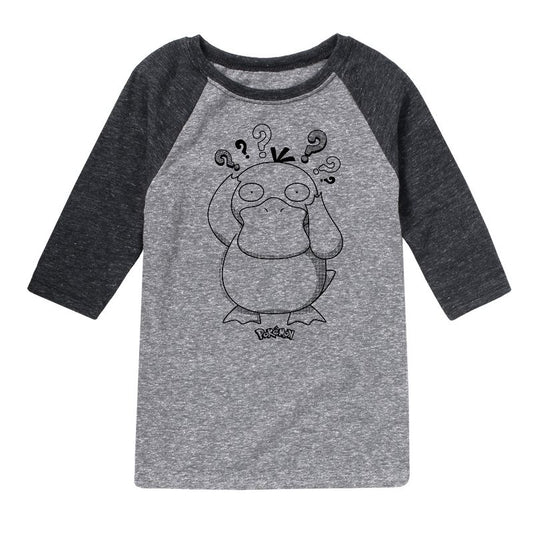 Boys' - Pokémon - Psyduck Confusion Raglan Graphic T-Shirt