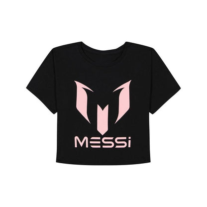 Girls' Messi Logo Short Sleeve Graphic T-Shirt - Black