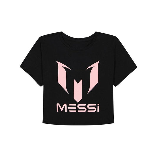 Girls' Messi Logo Short Sleeve Graphic T-Shirt - Black