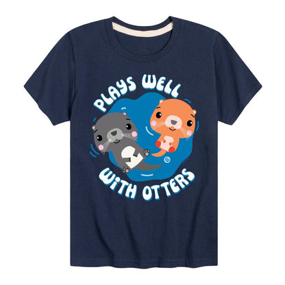 تي شيرت جرافيكي بأكمام قصيرة من فيشر برايس للأولاد - يُناسب ثعالب الماء