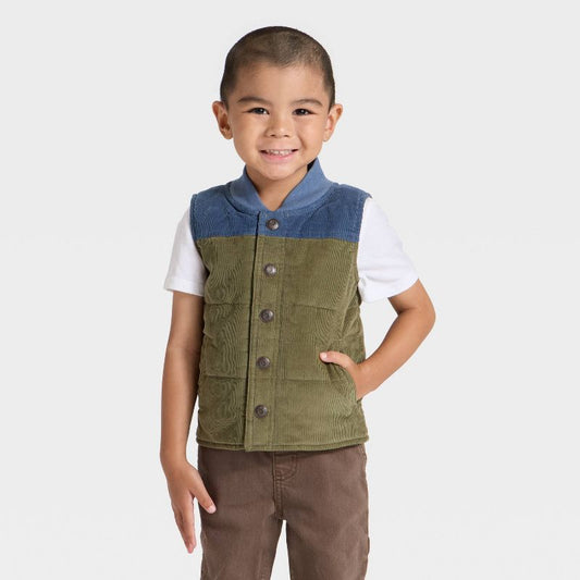 سترة OshKosh B'gosh للأولاد الصغار بألوان متعددة - زيتوني/كحلي