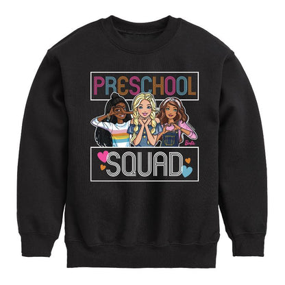 Boys' - Barbie - Back To School Graphic Long Sleeve Fleece Sweatshirt