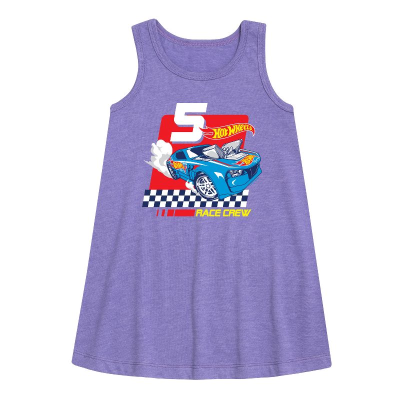 Girls' - Hot Wheels - Race Crew 5 Yrs Graphic Sleeveless Aline Dress