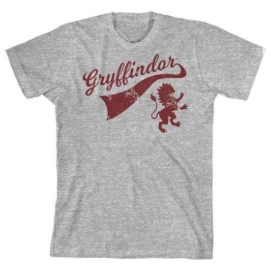 تي شيرت رياضي للأولاد بشعار هاري بوتر جريفندور الجامعي باللون الهيذر