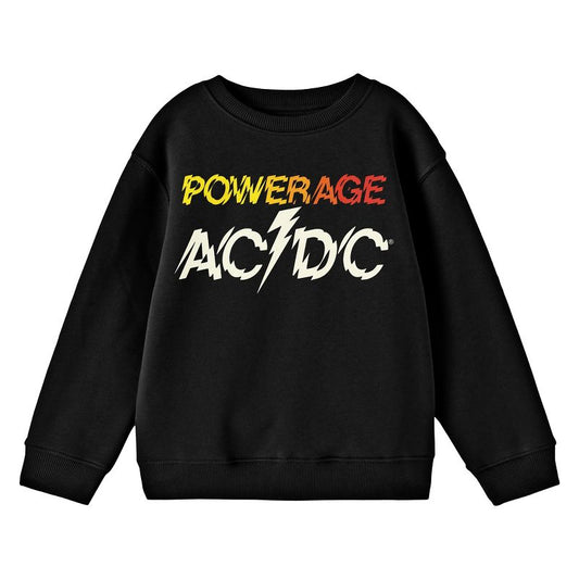 ACDC Powerage Crew Neck Long Sleeve Boys' Black Sweatshirt