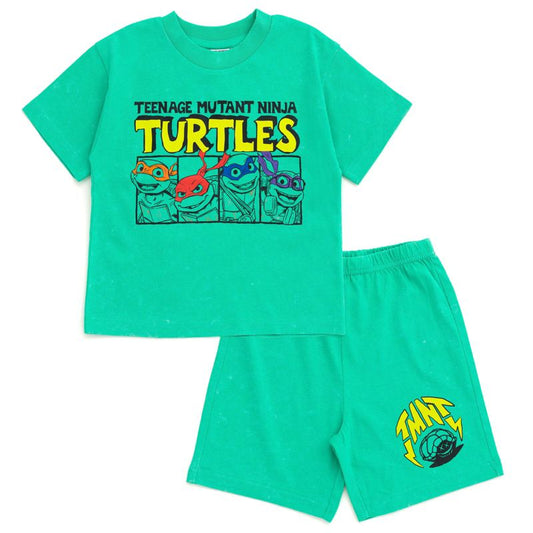 طقم ملابس للأطفال الصغار من Teenage Mutant Ninja Turtles، تي شيرت وشورت فرنسي من دوناتيلو ورافائيل وليوناردو