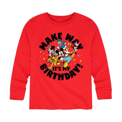 Boys' - Disney - Make Way It's My Birthday Long Sleeve Graphic T-Shirt