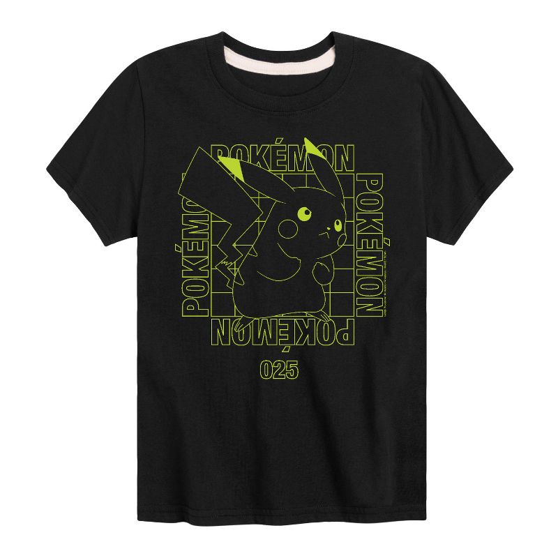 تي شيرت جرافيكي بأكمام قصيرة من النيون بتصميم "بوكيمون" - وضع معركة بيكاتشو للأولاد