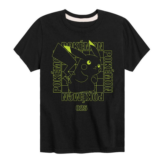 تي شيرت جرافيكي بأكمام قصيرة من النيون بتصميم "بوكيمون" - وضع معركة بيكاتشو للأولاد
