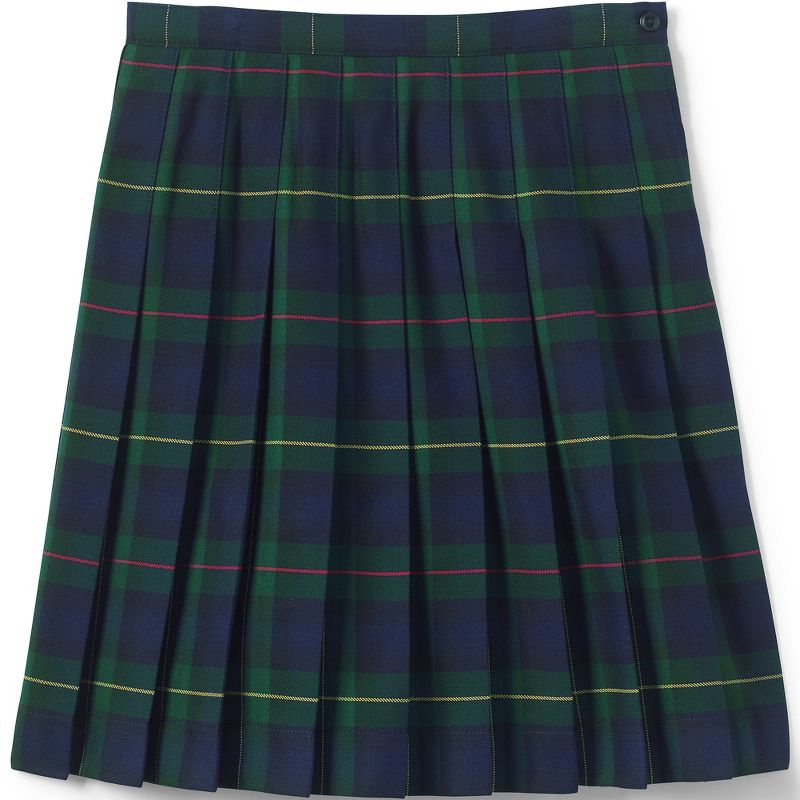 Lands' End Lands' End School Uniform Kids Plaid Pleated Skirt Below the Knee