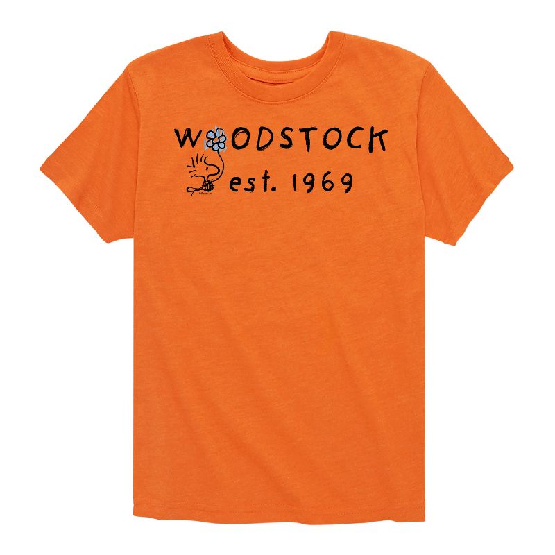 تي شيرت جرافيكي بأكمام قصيرة للأولاد - Peanuts - Woodstock 1969