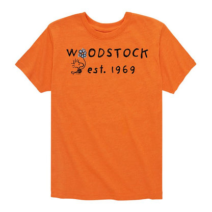 تي شيرت جرافيكي بأكمام قصيرة للأولاد - Peanuts - Woodstock 1969