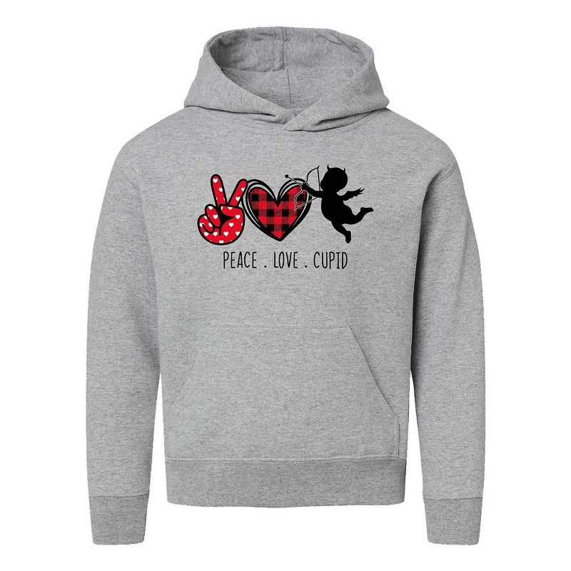 هودي جرافيكي للشباب من Juniper Shop Peace Love Cupid