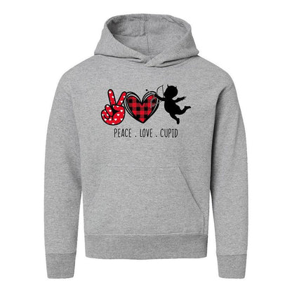 هودي جرافيكي للشباب من Juniper Shop Peace Love Cupid
