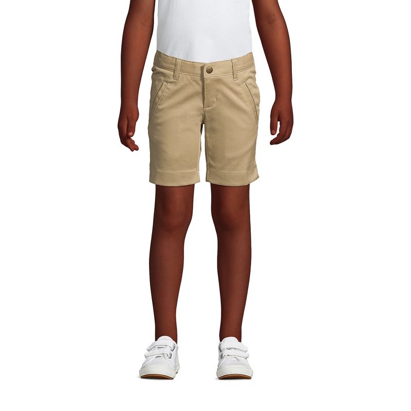 Lands' End School Uniform Kids Stretch Chino Bermuda Shorts