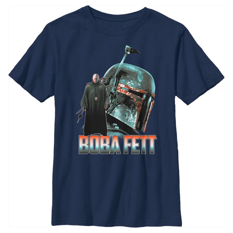 Boy's Star Wars The Mandalorian Boba Fett Portrait T-Shirt