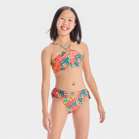 Girls' Plumeria Bloom Bikini Set - art class™