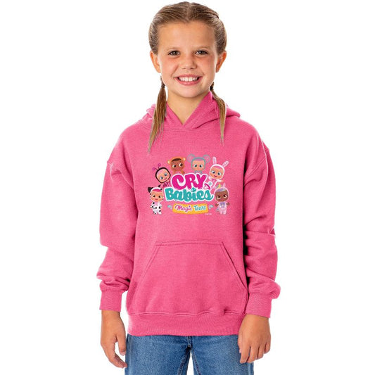 Cry Babies Magic Tears Girls' Child Pocket Sweatshirt Hoodie Pullover Pink