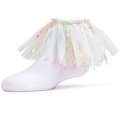 Memoi Girls Confetti Cotton Blend Anklet Sock