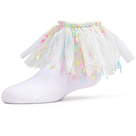 Memoi Girls Confetti Cotton Blend Anklet Sock