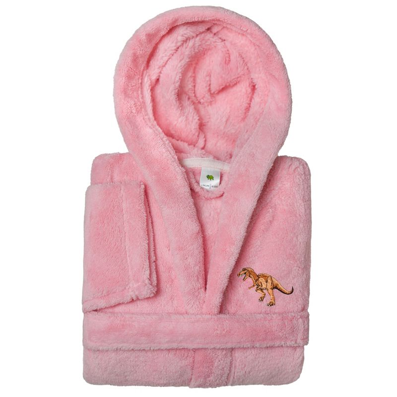 Linum Kids 100% Polyester SUPER PLUSH Double Brushed Hooded Bathrobe - TURTLE , KIDS65-DESIGN