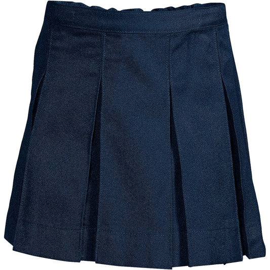 Lands' End Lands' End School Uniform Kids Solid Box Pleat Skirt Top of Knee