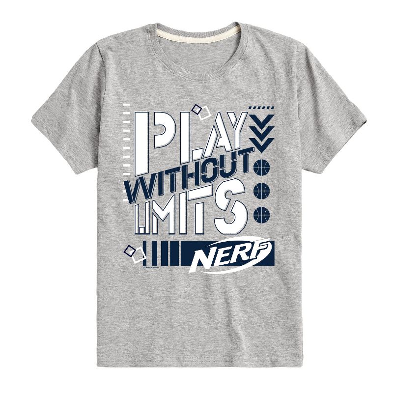 تي شيرت NERF للأولاد - العب كرة السلة بلا حدود - تي شيرت بأكمام قصيرة للأولاد - تي شيرت جرافيكي بأكمام قصيرة