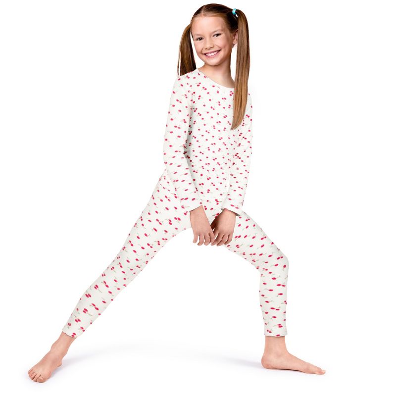 Rocky Thermal Underwear for Girls, Long Johns Fleece Lined Set, Shirt & Pants, Base Layer