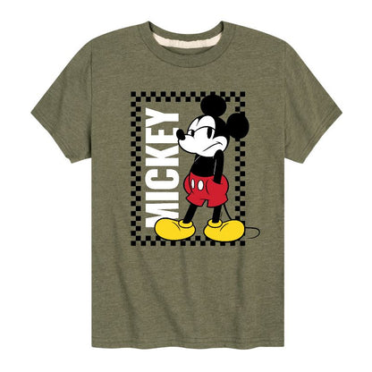 Boys' - Disney - Mickey Checker Frame Short Sleeve Graphic T-Shirt