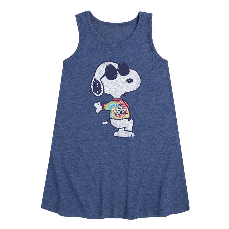 Girls' - Peanuts - Joe Cool' Tie Dye Graphic Sleeveless Aline Dress