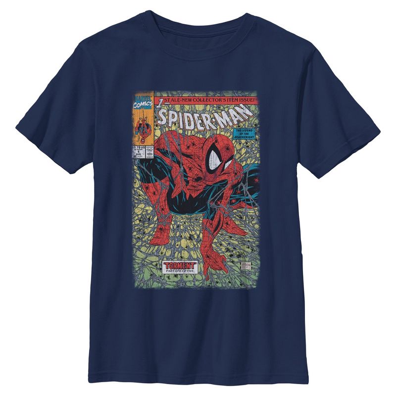 Boys Marvel Spider-Man Torment Comic Cover T Shirt