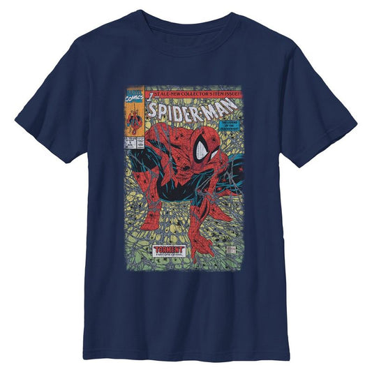 Boys Marvel Spider-Man Torment Comic Cover T Shirt