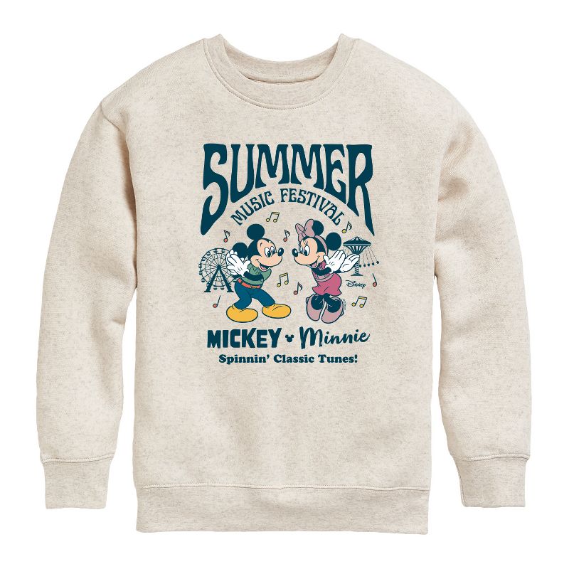 Boys' - Disney - Mickey & Friends Graphic Long Sleeve Fleece Sweatshirt