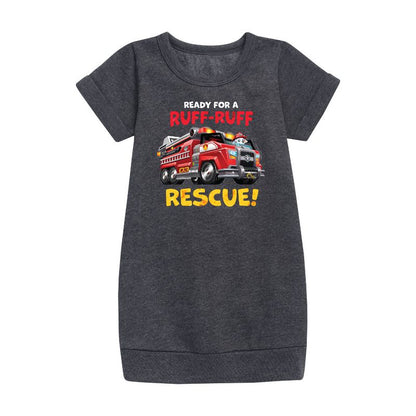 Girls' - Paw Patrol - Marshall Ruff Ruff Rescue Graphic Short Sleeve Fleece Dress