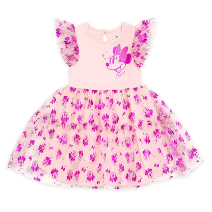 فستان ديزني ميني ماوس من التول المكشكش