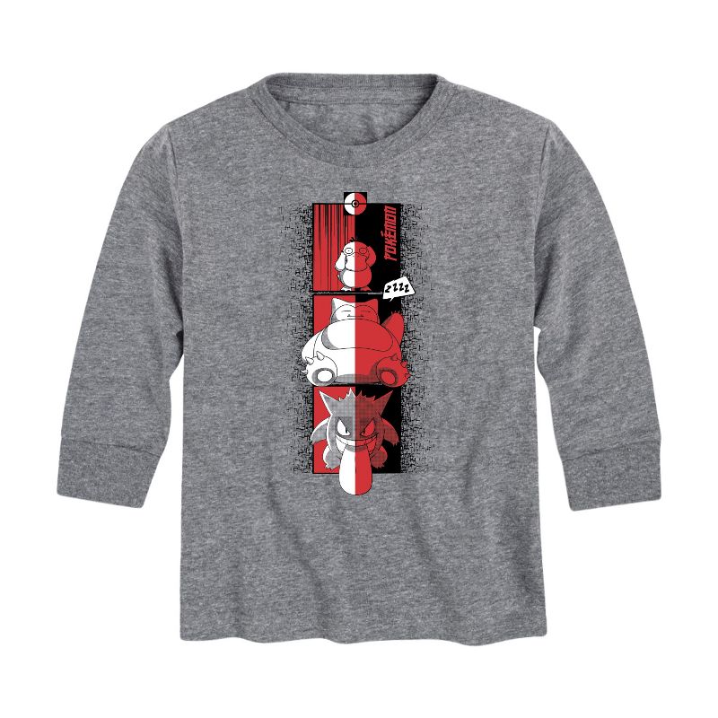 تي شيرت جرافيكي بأكمام طويلة بتصميم سنورلاكس جينجار من بوكيمون للأولاد