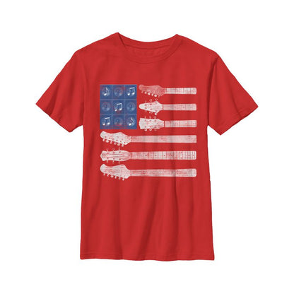 Boy's Lost Gods American Flag Guitar T-Shirt