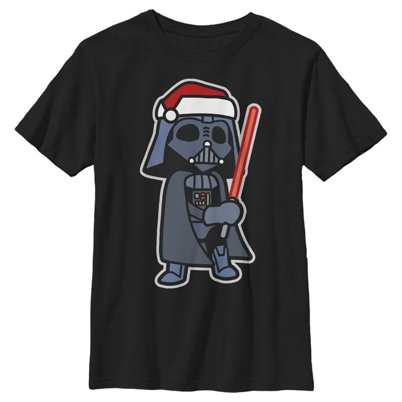 Boy's Star Wars Vader Cartoon Saber T-Shirt