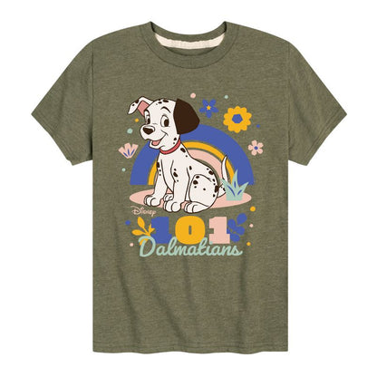 Boys' - 101 Dalmatians - Spring Flowers Short Sleeve Graphic T-Shirt